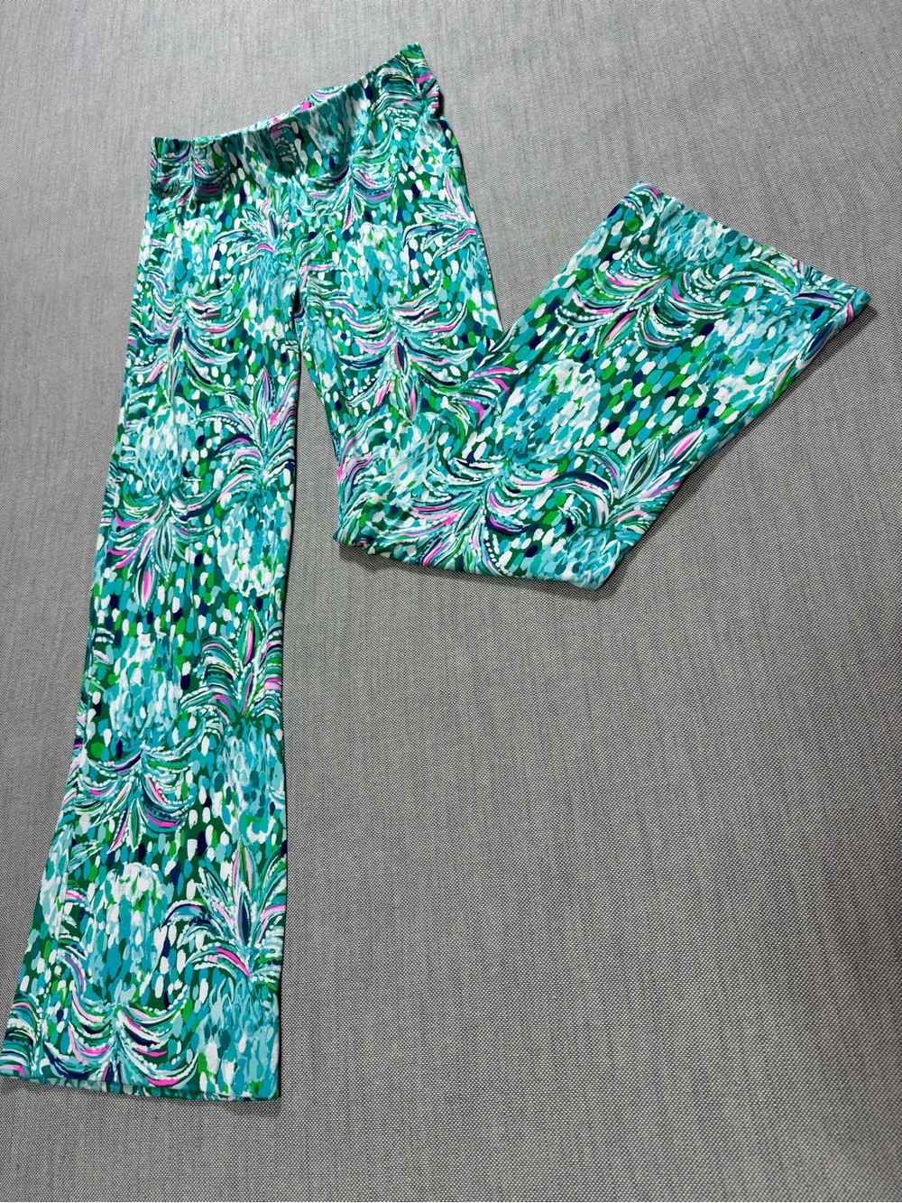 Lilly Pulitzer Teal & Green Printed Wide-Leg Palazzo Pants Georgia May